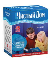 ЧИСТЫЙ ДОМ жидкость от комаров ликвид 45 ночей