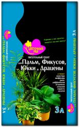 Грунт Цветочный Рай для пальм, фикусов, юкки, драцен БХЗ 3 л.