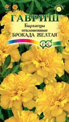 Бархатцы Брокада желтая (Гавриш)