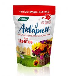Удобрение минеральное Акварин для цветов 0.5 кг. дойпак