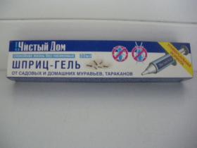 Шприц-гель Чистый дом от муравьев и тараканов 20 мл.