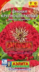 Цинния Крупноцветковая винно-красная (Аэлита)